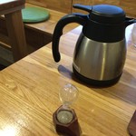 日本茶甘味処あずき - 15秒砂時計とお湯ポッド