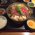 国産牛すき焼き定食（セット・１９２０円）