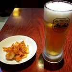 中華居酒屋 自家小厨 - 生ビール、キムチ付き