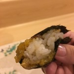 旬美にしかわ - 伊勢海老とウニの手巻き寿司