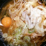 東京グル麺 - グル麺　季節のかき揚げ天そば&生卵