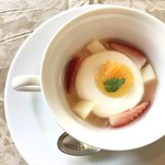 アダージオ - ドルチェのパンナコッタのイチゴ添え