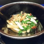 野嵯和 - 貝柱ときのこ類の異なった食感が合わさり…