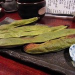 きはるの胡麻鯖や - 焼そら豆　￥650