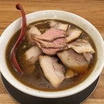 麺や 七彩 - 肉そば 煮干し 大盛り