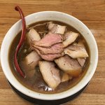 麺や 七彩 - 肉そば 煮干し 大盛り