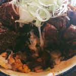 湯の台食堂 - 海苔を散らしてあります。