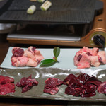 かたつむり - 2017.11 真鴨の腕、腿、首皮、レバー、ササミ、ハツ、砂肝