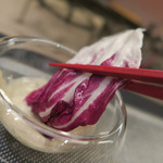 あもん ヨコ - いろいろ野菜のバーニャカウダ喰らう