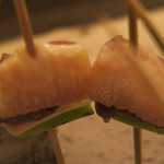 あもん ヨコ - 囲炉裏焼き　ズームアップ