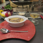 あもん ヨコ - フォアグラ入り茶碗蒸し　ズームアップ