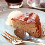 珈琲と定食 MoRiSaN - 20171127キャラメルバナナのチーズケーキ