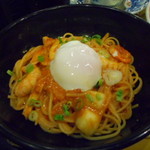 先斗入ル - 湯葉と海老とモッツァレラチーズのトマトクリーム