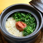 Plum and Shirasu Shiso Kamameshi (rice cooked in a pot)
