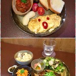 ジャム cafe 可鈴 - 【2017年11月18日(土)】ミニプレート(650円)と週替わりランチ(950円)