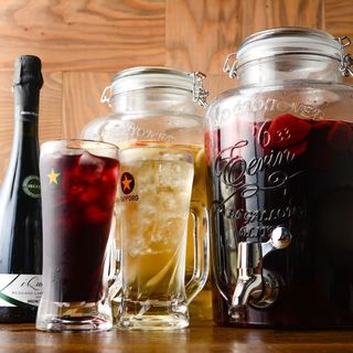 気取らず飲む！ジョッキで飲む！名物ジョッキスパークリング♪