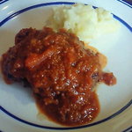 ロアジール - 本日のランチセット（1200円）のメインの肉料理（ハンバーグ）