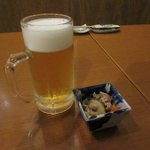 あずまし亭 - 生ビール2017.11.27