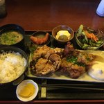 Kyuushuu Umakamon Ebisu - 鶏の唐揚げとチキン南蛮のミックス定食・800円