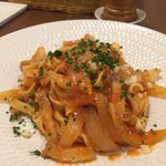 クッチーナ・カーザリンガ・フェルマータ - 自家製パンチェッタのアマトリチャーナ