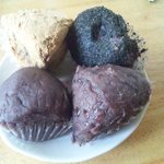 えくぼや - おはぎ4種（きなこ、ごま、こし餡、つぶ餡）