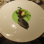 eclat - 前菜 :  萩 直送のサワラ、すだちソース