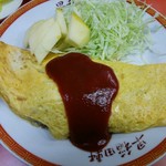 早稲田軒 - オムレツのアップ