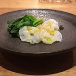 スガハラ - 活蛸のカルパッチョ + 米沢 ほうれん草 〜和食器〜