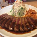 Kuma Shokudou - ビフカツ定食1500円♫凄いボリュームです^ ^