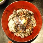 Akasaka Gosen - 鯛茶漬け 1400円 の長崎県長崎の天然鯛の胡麻和え