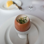 L'Arpége - Chaud-froid d'ceuf au sirop d'erable vinaigre de Xeres