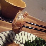 橋の湯食堂 - アジフライリフトアップ