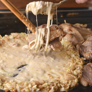 チーズカルビ De もんじゃコース スリーバント 栄 名古屋 鉄板焼き 食べログ