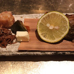 白金台こばやし - かますの杉板焼(外したら)