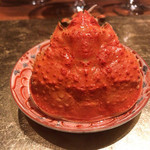 白金台こばやし - セコ蟹共和え 柿酢がけ(オープン前)