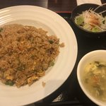 鶏贅沢 青蓮 - 青菜入り豚バラ炒飯