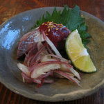 たべごと屋のらぼう - 真鰺と茗荷の梅肉がけ 