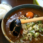 吉宗 - カレーうどん+卵+ごはん