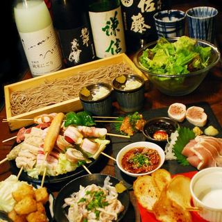 2時間飲み放題付！自慢の串焼きなどが楽しめるコースも宴会に◎