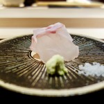 菊鮨 - ［2017/11］酒肴③ 五島産あらの刺身 5日間熟成