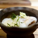 菊鮨 - ［2017/11］酒肴⑧ のどぐろの蒸し寿司 山芋 わさび