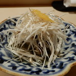 鮨 あらい - エボダイの胡麻山椒焼きに松茸