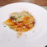 創作イタリアン Gemelli - 旬‼︎ 牡蠣と白菜のトマトソーススパゲッティー二 カリカリパン粉かけ