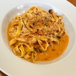 フレスコ - きのこのフィットチーネ トマトソース：1200円