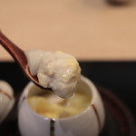 味あら井 - ユリ根と虎河豚切り込みと梅肉茶碗蒸し