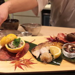 味あら井 - ノドグロ、白子、バイ貝、蛸煮