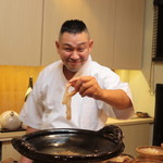 味あら井 - 虎河豚五匹唇の出汁でとったクエ鍋&松葉蟹のしゃぶしゃぶ