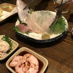 旬彩食房 鉄平 - 活カワハギ刺し