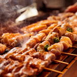 <Assorted Yakitori (grilled chicken skewers) >