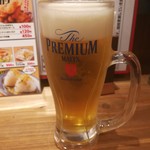 思案橋大衆酒場 日本金の手羽先 - 生ビール